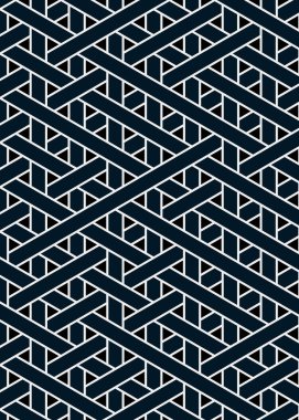 Renkli fayans, kusursuz rastgele dokuma çizgileri deseni, bağlantı sanatı arkaplan tasarımı illüstrasyonu  