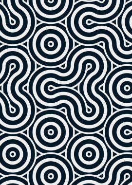 Renkli fayanslar, pürüzsüz rastgele birbirine bağlı dalgalı çizgiler deseni, bağlantı sanatı arkaplan tasarımı çizimi  