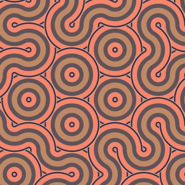 dalgalı ve eğri çizgileri olan renkli fayanslar, bağlantı sanatı arkaplan tasarımı illüstrasyonu  