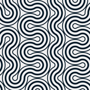 dalgalı ve eğri çizgileri olan renkli fayanslar, bağlantı sanatı arkaplan tasarımı illüstrasyonu 