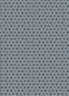 Renkli fayanslar, pürüzsüz rastgele birbirine bağlı dalgalı çizgiler deseni, bağlantı sanatı arkaplan tasarımı çizimi  