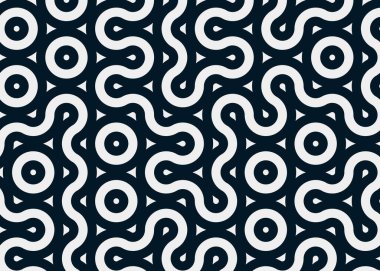 Renkli fayanslar, pürüzsüz rastgele birbirine bağlı dalgalı çizgiler deseni, bağlantı sanatı arkaplan tasarımı çizimi  