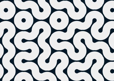 Renkli fayanslar, pürüzsüz rastgele birbirine bağlı dalgalı çizgiler deseni, bağlantı sanatı arkaplan tasarımı çizimi  