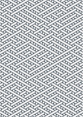 Renkli fayans, kusursuz rastgele dokuma çizgileri deseni, bağlantı sanatı arkaplan tasarımı illüstrasyonu  