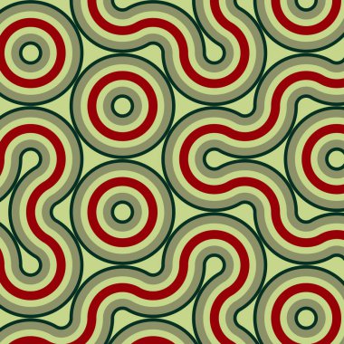 dalgalı ve eğri çizgileri olan renkli fayanslar, bağlantı sanatı arkaplan tasarımı illüstrasyonu  