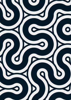 Renkli fayanslar, pürüzsüz rastgele birbirine bağlı dalgalı çizgiler deseni, bağlantı sanatı arkaplan tasarımı çizimi  