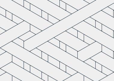 Renkli fayans, kusursuz rastgele dokuma çizgileri deseni, bağlantı sanatı arkaplan tasarımı illüstrasyonu  