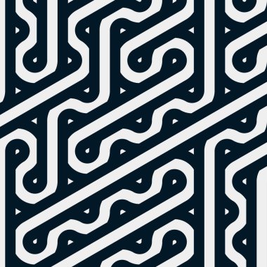 Renkli fayanslar, pürüzsüz rastgele birbirine bağlı dalgalı çizgiler deseni, bağlantı sanatı arkaplan tasarımı çizimi  