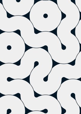 Renkli fayanslar, pürüzsüz rastgele birbirine bağlı dalgalı çizgiler deseni, bağlantı sanatı arkaplan tasarımı çizimi  