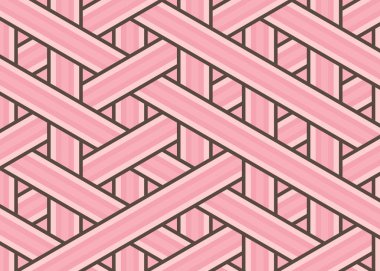 Renkli fayans, kusursuz rastgele dokuma çizgileri deseni, bağlantı sanatı arkaplan tasarımı illüstrasyonu  