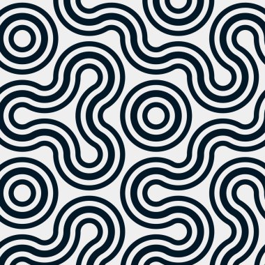 dalgalı ve eğri çizgileri olan renkli fayanslar, bağlantı sanatı arkaplan tasarımı illüstrasyonu 