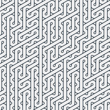 Renkli fayanslar, pürüzsüz rastgele birbirine bağlı dalgalı çizgiler deseni, bağlantı sanatı arkaplan tasarımı çizimi  