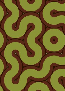 Renkli fayanslar, pürüzsüz rastgele birbirine bağlı dalgalı çizgiler deseni, bağlantı sanatı arkaplan tasarımı çizimi  