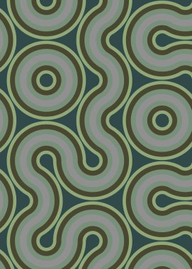 Renkli fayanslar, pürüzsüz rastgele birbirine bağlı dalgalı çizgiler deseni, bağlantı sanatı arkaplan tasarımı çizimi  