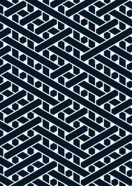 Renkli fayans, kusursuz rastgele dokuma çizgileri deseni, bağlantı sanatı arkaplan tasarımı illüstrasyonu  