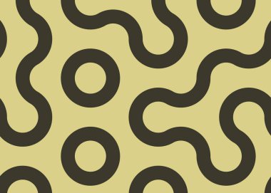 Renkli fayanslar, pürüzsüz rastgele birbirine bağlı dalgalı çizgiler deseni, bağlantı sanatı arkaplan tasarımı çizimi  