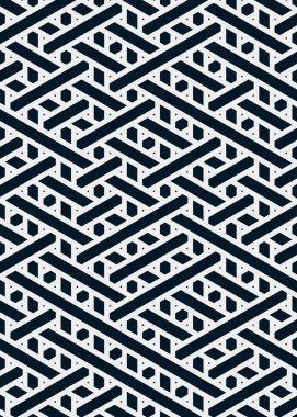 Renkli fayans, kusursuz rastgele dokuma çizgileri deseni, bağlantı sanatı arkaplan tasarımı illüstrasyonu  