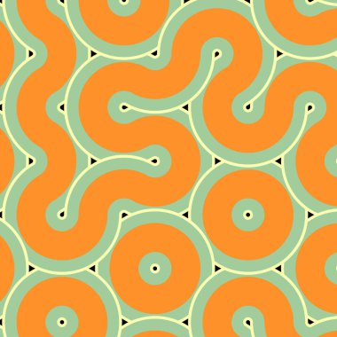 dalgalı ve eğri çizgileri olan renkli fayanslar, bağlantı sanatı arkaplan tasarımı illüstrasyonu  