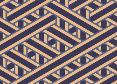 Renkli fayans, kusursuz rastgele dokuma çizgileri deseni, bağlantı sanatı arkaplan tasarımı illüstrasyonu  