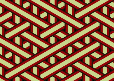 Renkli fayans, kusursuz rastgele dokuma çizgileri deseni, bağlantı sanatı arkaplan tasarımı illüstrasyonu  