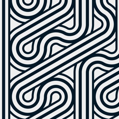 Renkli fayanslar, pürüzsüz rastgele birbirine bağlı dalgalı çizgiler deseni, bağlantı sanatı arkaplan tasarımı çizimi  