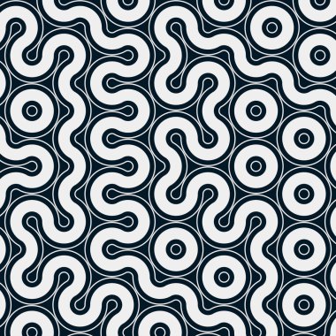 Renkli fayanslar, pürüzsüz rastgele birbirine bağlı dalgalı çizgiler deseni, bağlantı sanatı arkaplan tasarımı çizimi  