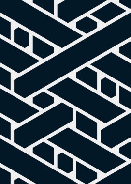 Renkli fayans, kusursuz rastgele dokuma çizgileri deseni, bağlantı sanatı arkaplan tasarımı illüstrasyonu  