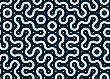 Renkli fayanslar, pürüzsüz rastgele birbirine bağlı dalgalı çizgiler deseni, bağlantı sanatı arkaplan tasarımı çizimi  