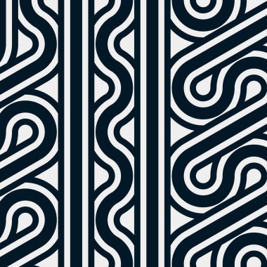 Renkli fayanslar, pürüzsüz rastgele birbirine bağlı dalgalı çizgiler deseni, bağlantı sanatı arkaplan tasarımı çizimi  