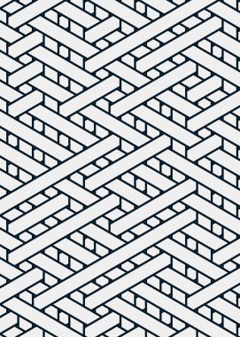 Renkli fayans, kusursuz rastgele dokuma çizgileri deseni, bağlantı sanatı arkaplan tasarımı illüstrasyonu  