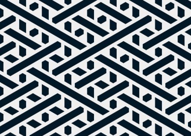 Renkli fayans, kusursuz rastgele dokuma çizgileri deseni, bağlantı sanatı arkaplan tasarımı illüstrasyonu  