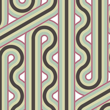 Renkli fayans, kusursuz rastgele dokuma çizgileri deseni, bağlantı sanatı arkaplan tasarımı illüstrasyonu  