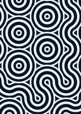 Renkli fayanslar, pürüzsüz rastgele birbirine bağlı dalgalı çizgiler deseni, bağlantı sanatı arkaplan tasarımı çizimi  