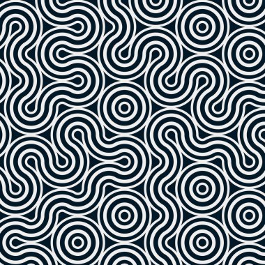 dalgalı ve eğri çizgileri olan renkli fayanslar, bağlantı sanatı arkaplan tasarımı illüstrasyonu 