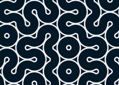 Renkli fayanslar, pürüzsüz rastgele birbirine bağlı dalgalı çizgiler deseni, bağlantı sanatı arkaplan tasarımı çizimi  