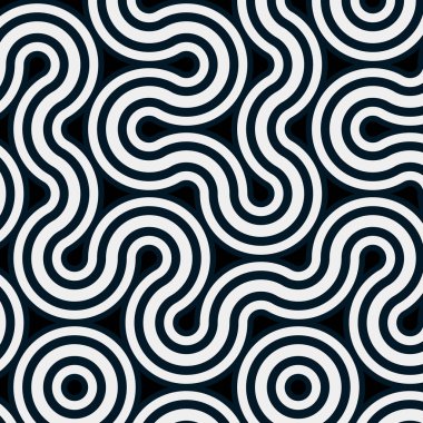 dalgalı ve eğri çizgileri olan renkli fayanslar, bağlantı sanatı arkaplan tasarımı illüstrasyonu 