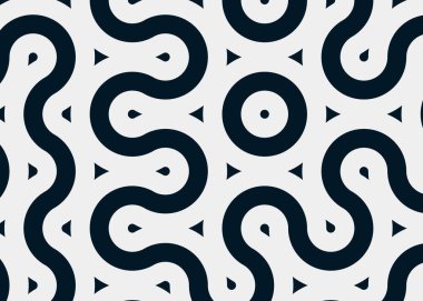 Renkli fayanslar, pürüzsüz rastgele birbirine bağlı dalgalı çizgiler deseni, bağlantı sanatı arkaplan tasarımı çizimi  