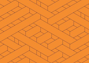 Renkli fayans, kusursuz rastgele dokuma çizgileri deseni, bağlantı sanatı arkaplan tasarımı illüstrasyonu  