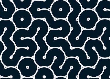 Renkli fayanslar, pürüzsüz rastgele birbirine bağlı dalgalı çizgiler deseni, bağlantı sanatı arkaplan tasarımı çizimi  