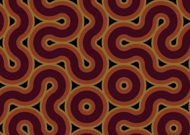 Renkli fayanslar, pürüzsüz rastgele birbirine bağlı dalgalı çizgiler deseni, bağlantı sanatı arkaplan tasarımı çizimi  