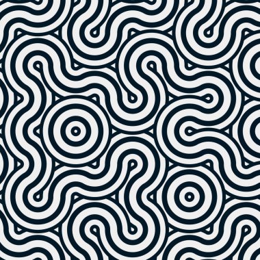 dalgalı ve eğri çizgileri olan renkli fayanslar, bağlantı sanatı arkaplan tasarımı illüstrasyonu 