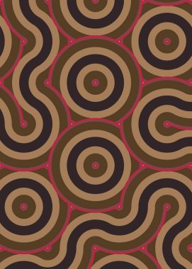 Renkli fayanslar, pürüzsüz rastgele birbirine bağlı dalgalı çizgiler deseni, bağlantı sanatı arkaplan tasarımı çizimi  