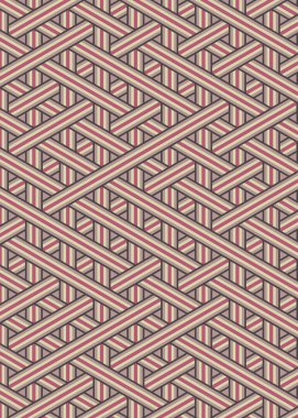 Renkli fayans, kusursuz rastgele dokuma çizgileri deseni, bağlantı sanatı arkaplan tasarımı illüstrasyonu  