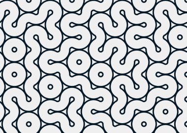 Renkli fayanslar, pürüzsüz rastgele birbirine bağlı dalgalı çizgiler deseni, bağlantı sanatı arkaplan tasarımı çizimi  