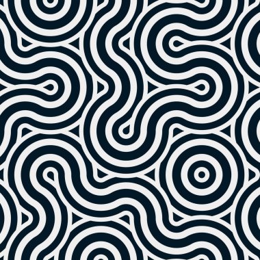 dalgalı ve eğri çizgileri olan renkli fayanslar, bağlantı sanatı arkaplan tasarımı illüstrasyonu 