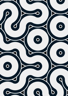 Renkli fayanslar, pürüzsüz rastgele birbirine bağlı dalgalı çizgiler deseni, bağlantı sanatı arkaplan tasarımı çizimi  