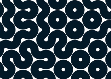 Renkli fayanslar, pürüzsüz rastgele birbirine bağlı dalgalı çizgiler deseni, bağlantı sanatı arkaplan tasarımı çizimi  