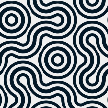 dalgalı ve eğri çizgileri olan renkli fayanslar, bağlantı sanatı arkaplan tasarımı illüstrasyonu 