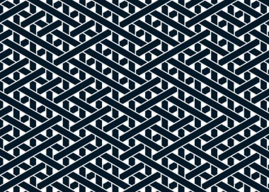 Renkli fayans, kusursuz rastgele dokuma çizgileri deseni, bağlantı sanatı arkaplan tasarımı illüstrasyonu  