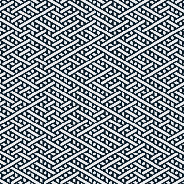 Renkli fayans, kusursuz rastgele dokuma çizgileri deseni, bağlantı sanatı arkaplan tasarımı illüstrasyonu  